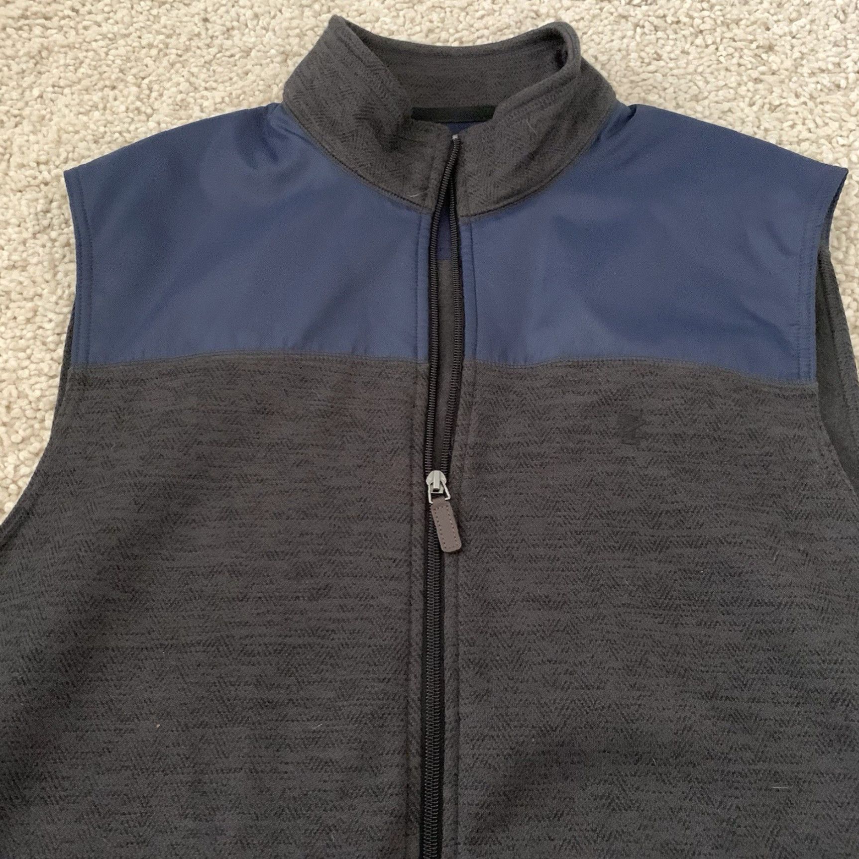 Izod IZOD Vest Mens M Fleece-Lined Blue Full Zip Golf Outdoor Casual Pockets Size US M / EU 48-50 / 2 - 3 Thumbnail