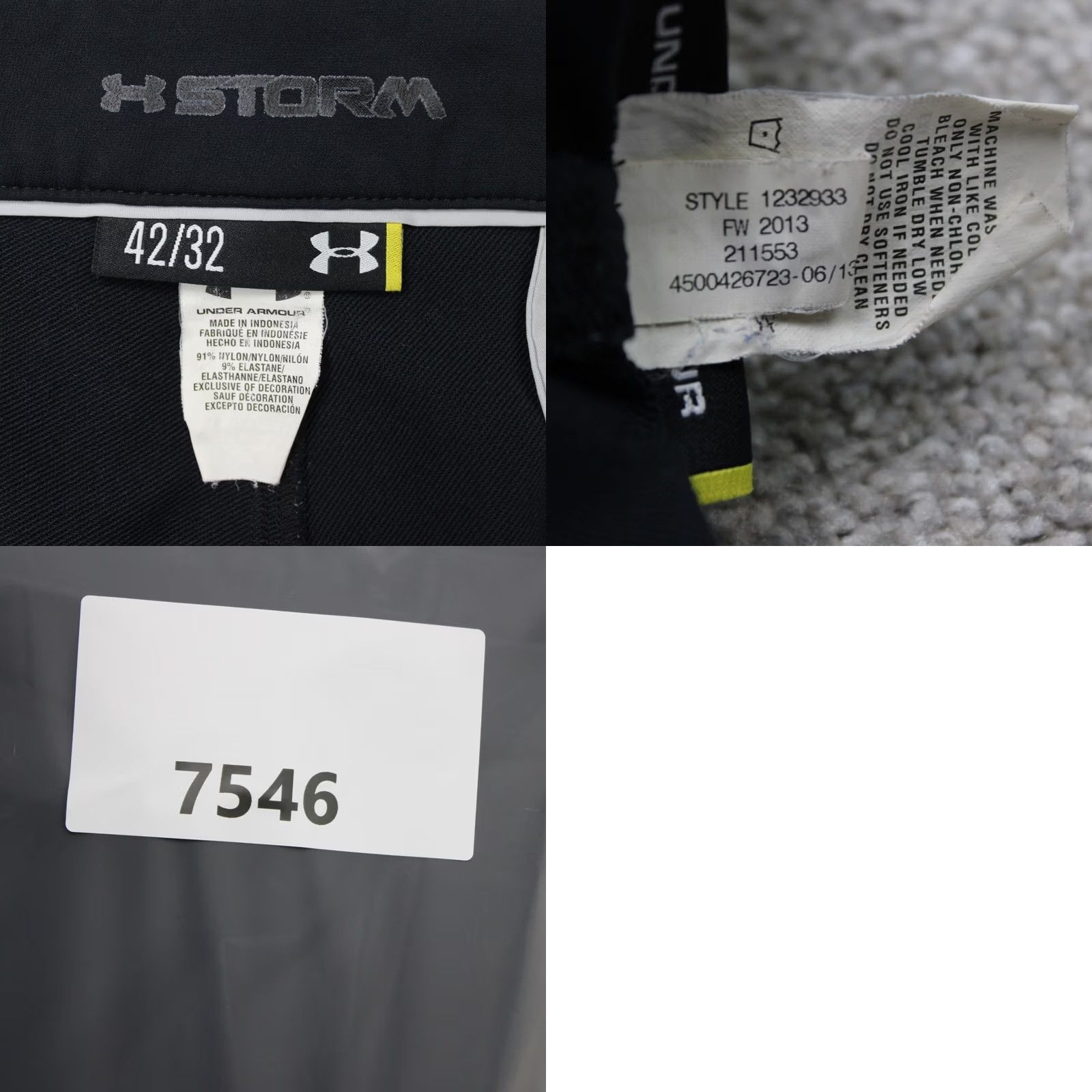 Under Armour Under Armour Storm Pants Mens 42x32 Blue Water Resistant Nylon Stretch Pants Size US 42 / EU 58 - 9 Thumbnail