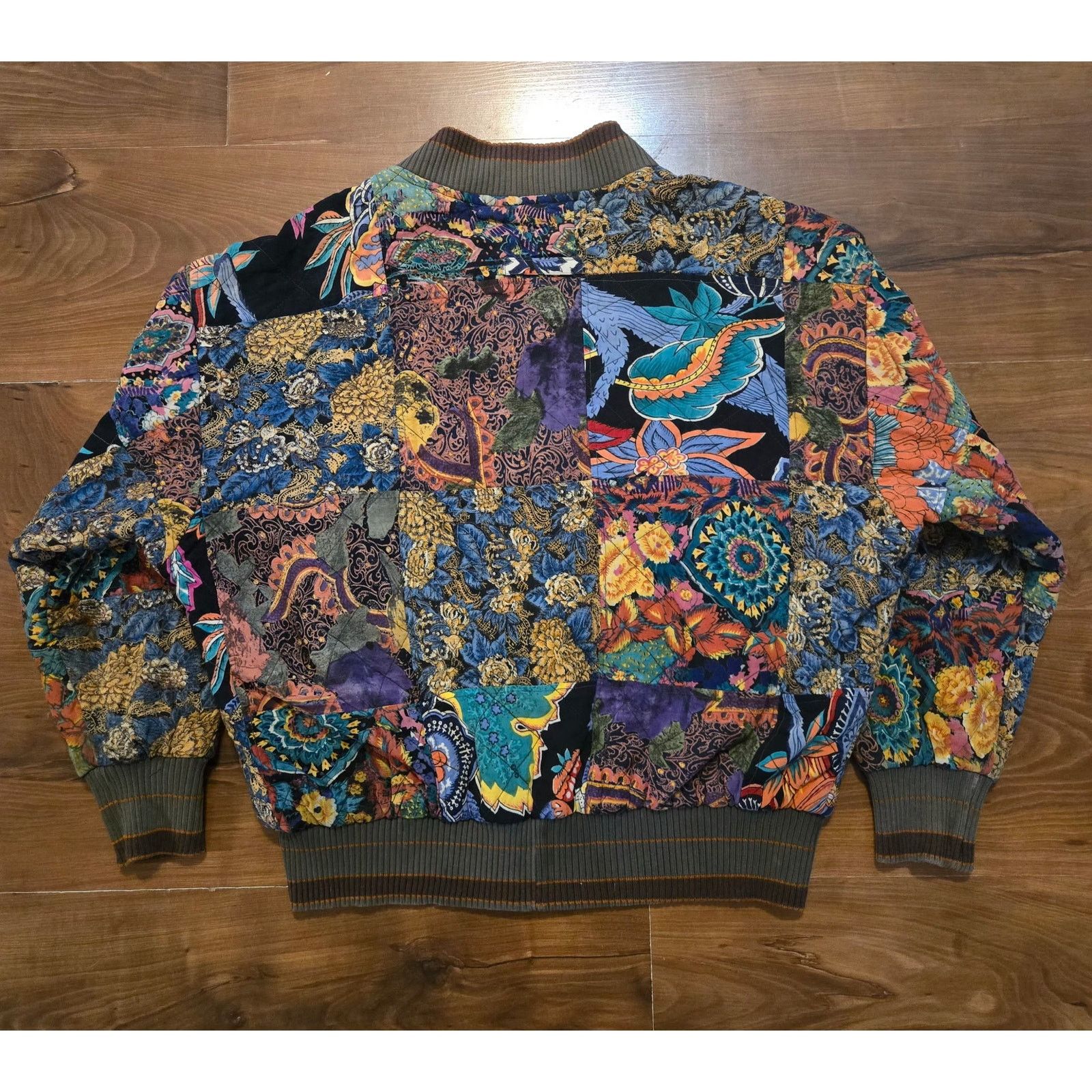 Vintage Vintage 80s 90s Mix Pattern Rayon Oversized Jacket Size XL Size XL / US 12-14 / IT 48-50 - 2 Thumbnail