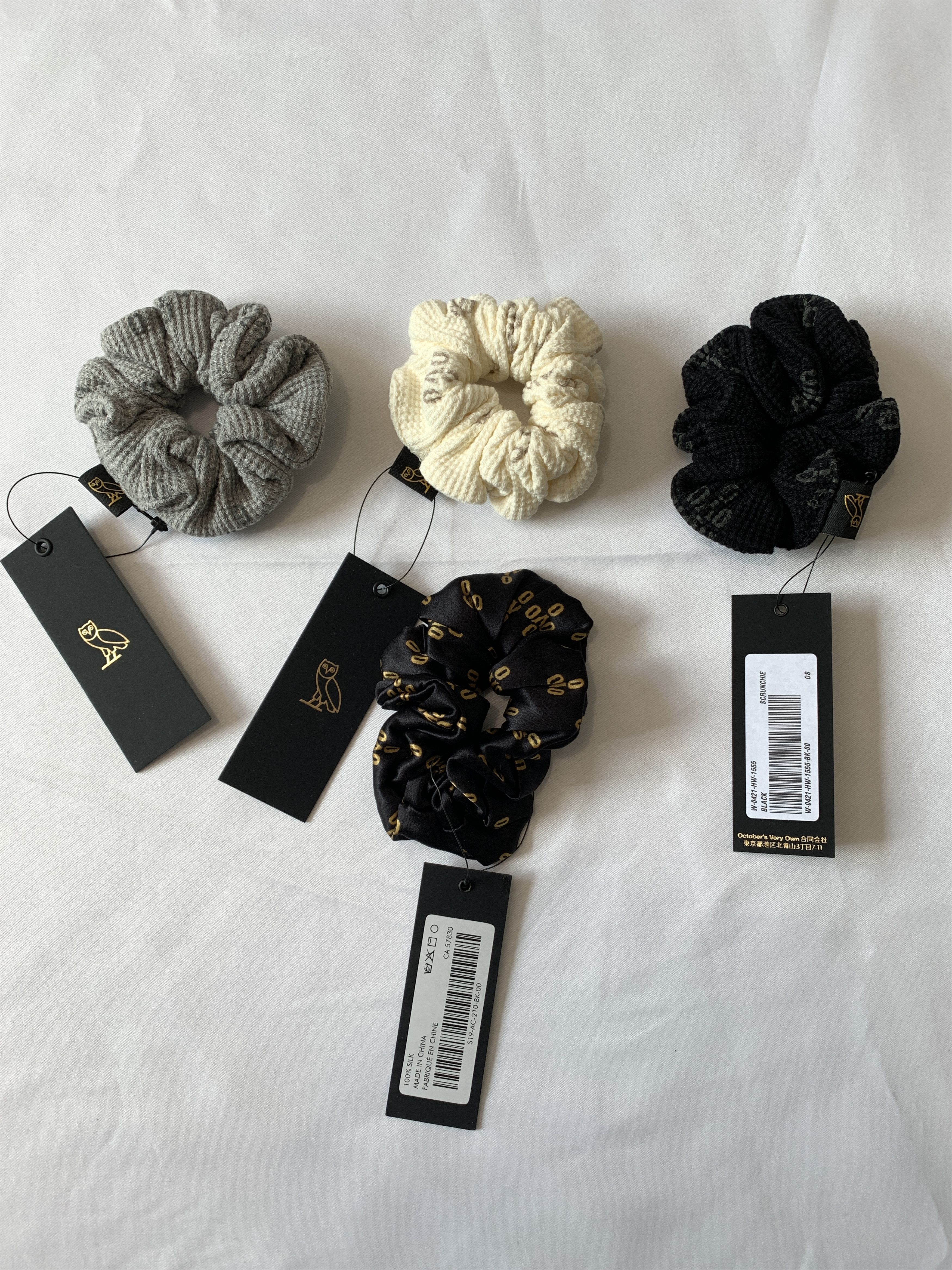 Drake OVO Womens Silk Monogram Hair Scrunchies Bundle x4 Size ONE SIZE - 3 Thumbnail