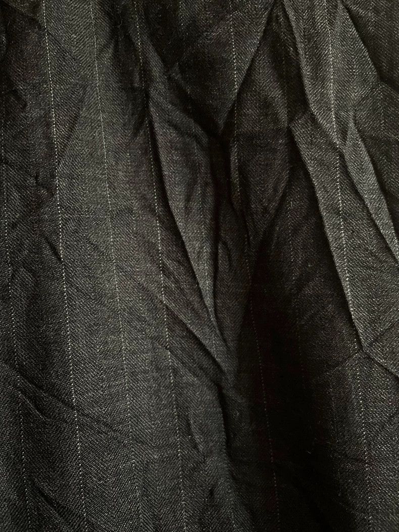 Y's Y's size 1 Dark grey pleated striped trousers Size US 28 / EU 44 - 7 Thumbnail