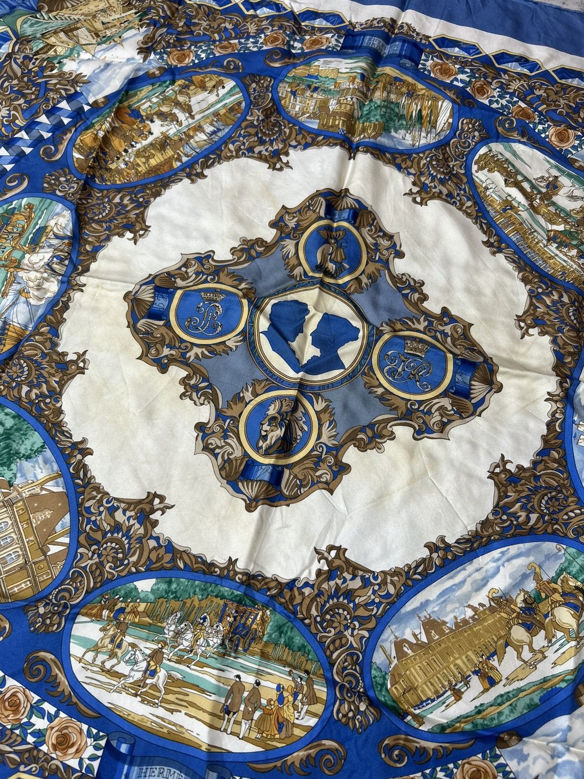 Hermes Vintage Hermes L'entente cordiale silk scarf Size ONE SIZE - 3 Thumbnail