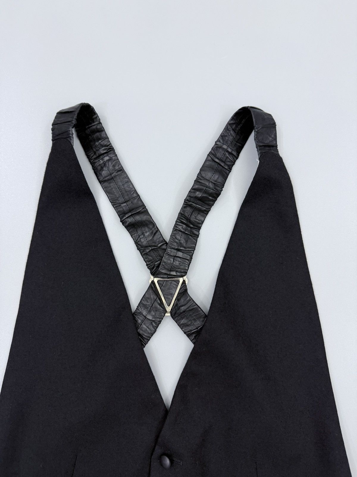 Yves Saint Laurent Yves Saint Laurent YSL Wool Leather Backless Vest Size XL / US 12-14 / IT 48-50 - 5 Thumbnail