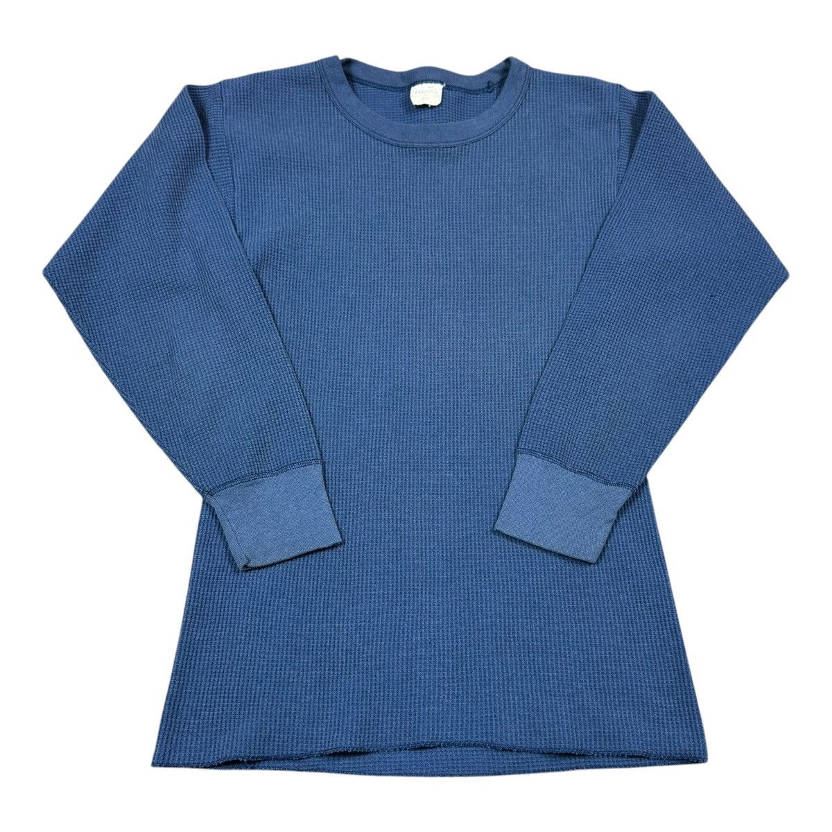 Vintage Vintage 70s 80s Handtex Blue Waffle Knit Long Sleeve Shirt L Size US L / EU 52-54 / 3 - 1 Thumbnail