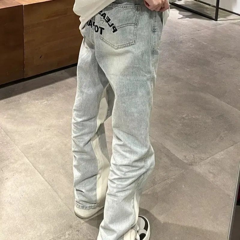 Japanese Brand Retro loose light colored micro flared jeans Size US 30 / EU 46 - 5 Thumbnail