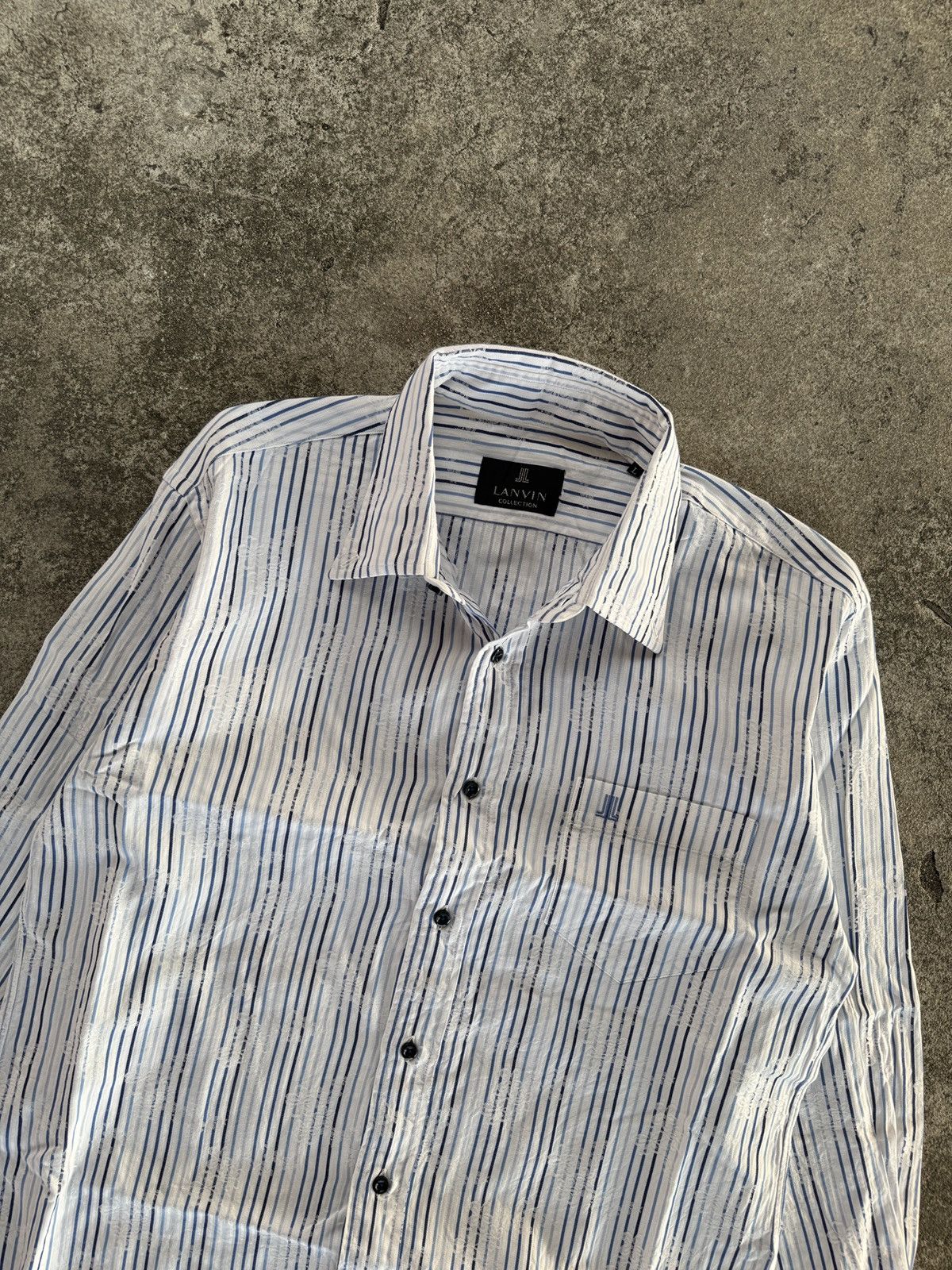 Lanvin Rare Lanvin Collection Striped Shirts Button Ups Size US L / EU 52-54 / 3 - 2 Thumbnail