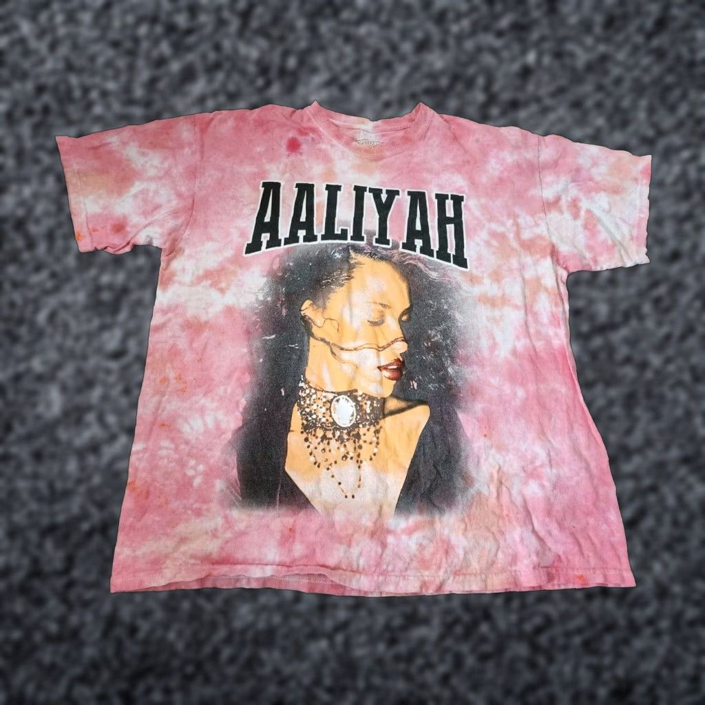 Pinko Aaliyah Pink Tie Dye Retro T Shirt Women's XL Cotton Crew Neck Short Sleeve Size XL / US 12-14 / IT 48-50 - 1 Thumbnail