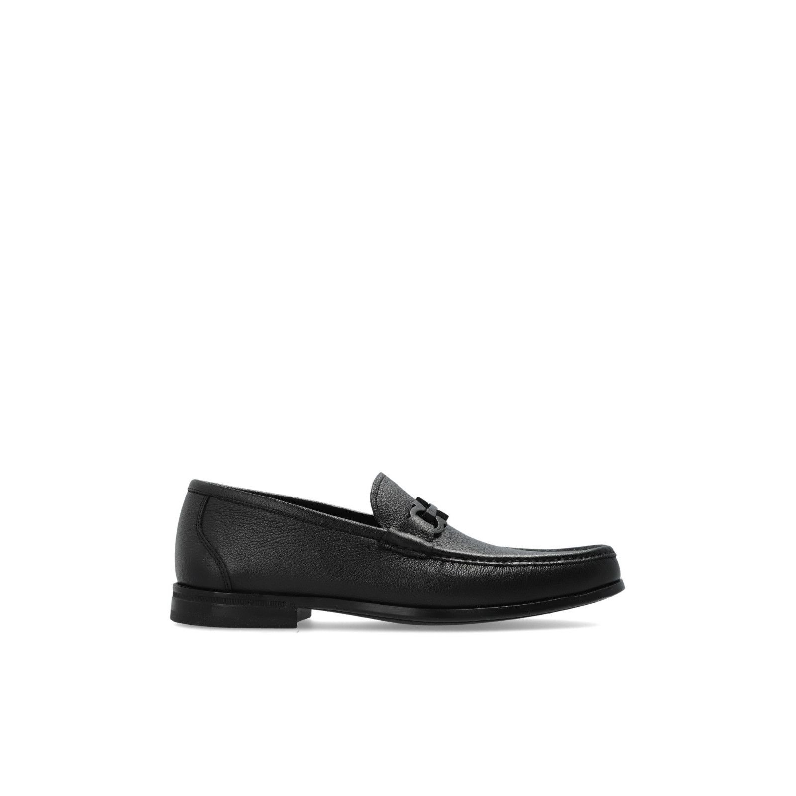 FERRAGAMO Grandioso 2 Black Leather Loafers New & Authentic