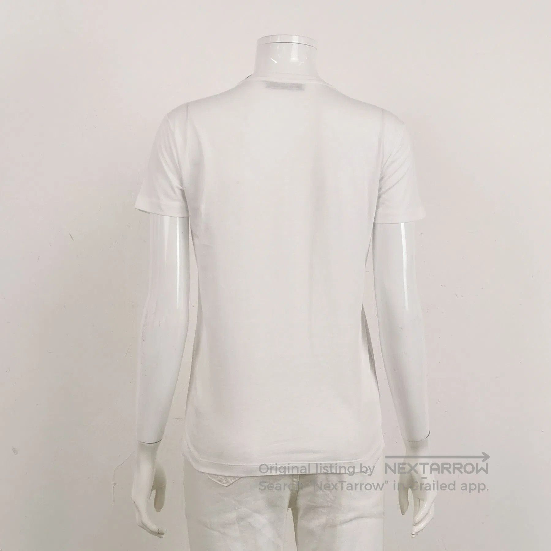 Prada Prada Classic White Cotton Crew Neck T. Size S / US 4 / IT 40 - 2 Thumbnail