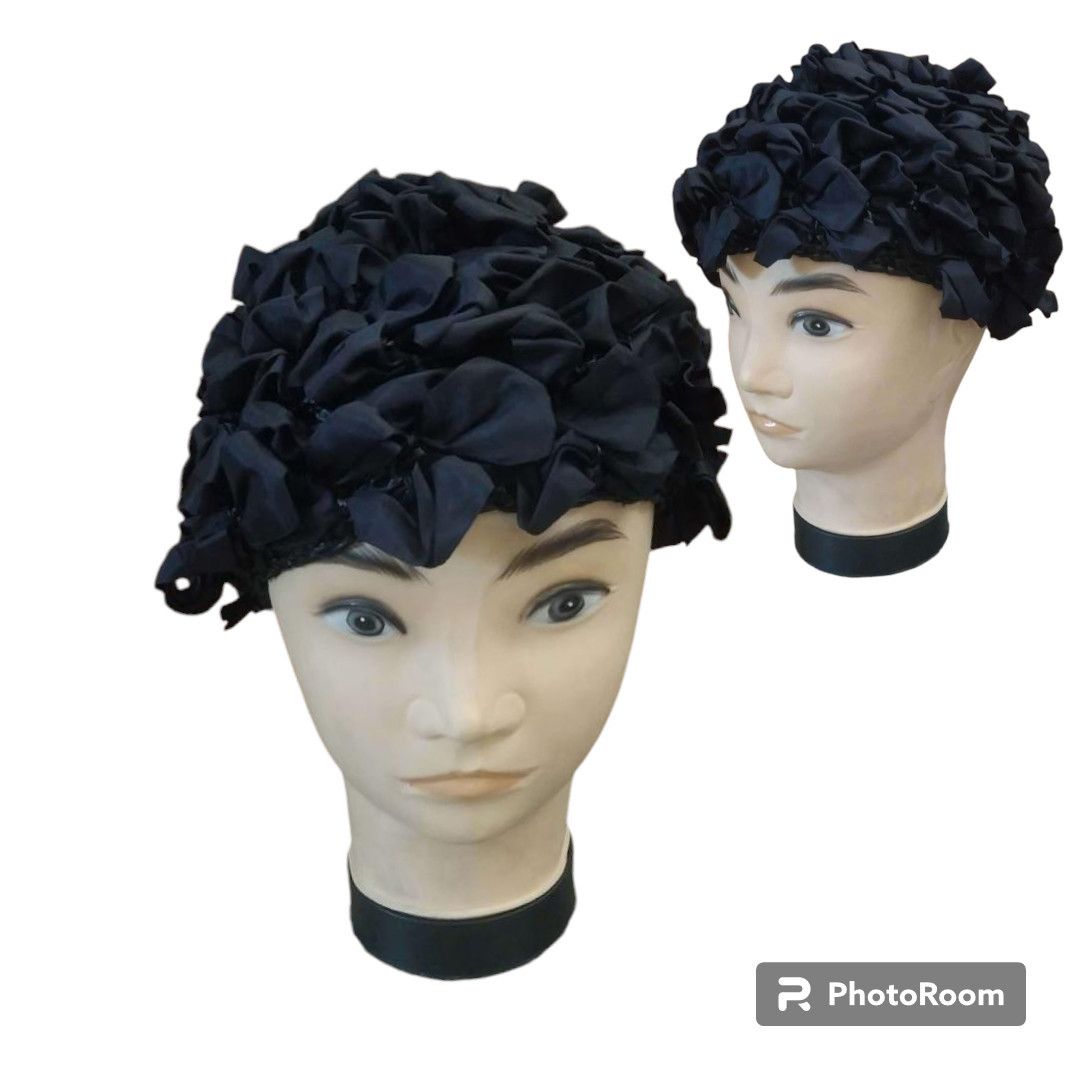 Handmade avangard womens hat handmade / ribbon beret Size ONE SIZE - 1 Thumbnail