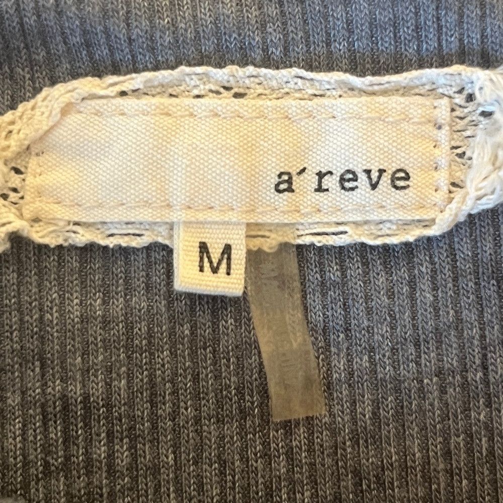 Anthropologie Anthropologie a’reve Gray White Tank Top Lace Medium Size M / US 6-8 / IT 42-44 - 5 Thumbnail