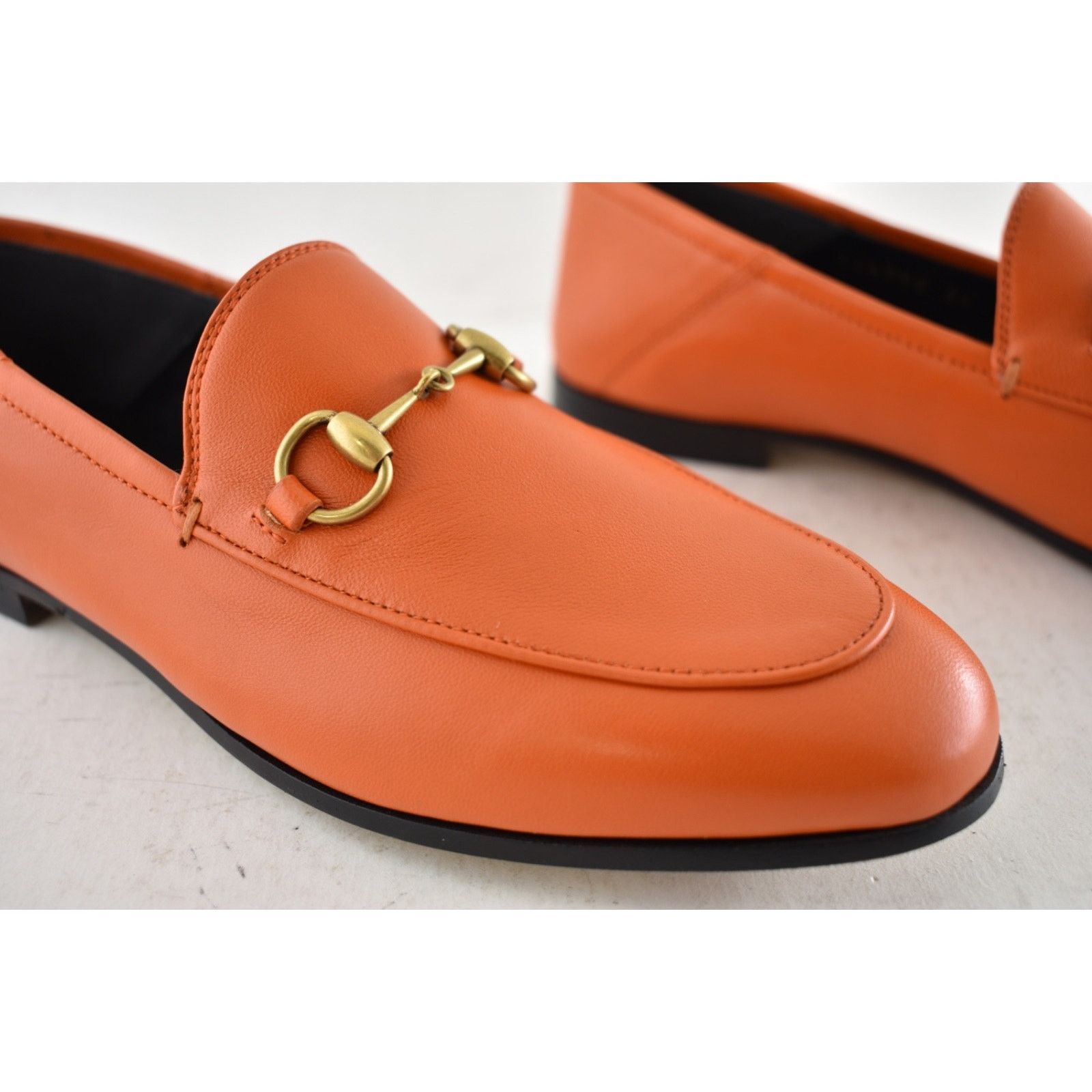Gucci Gucci Brixton Collapsible Deep Orange Leather Horsebit Size US 6 / IT 36 - 6 Thumbnail