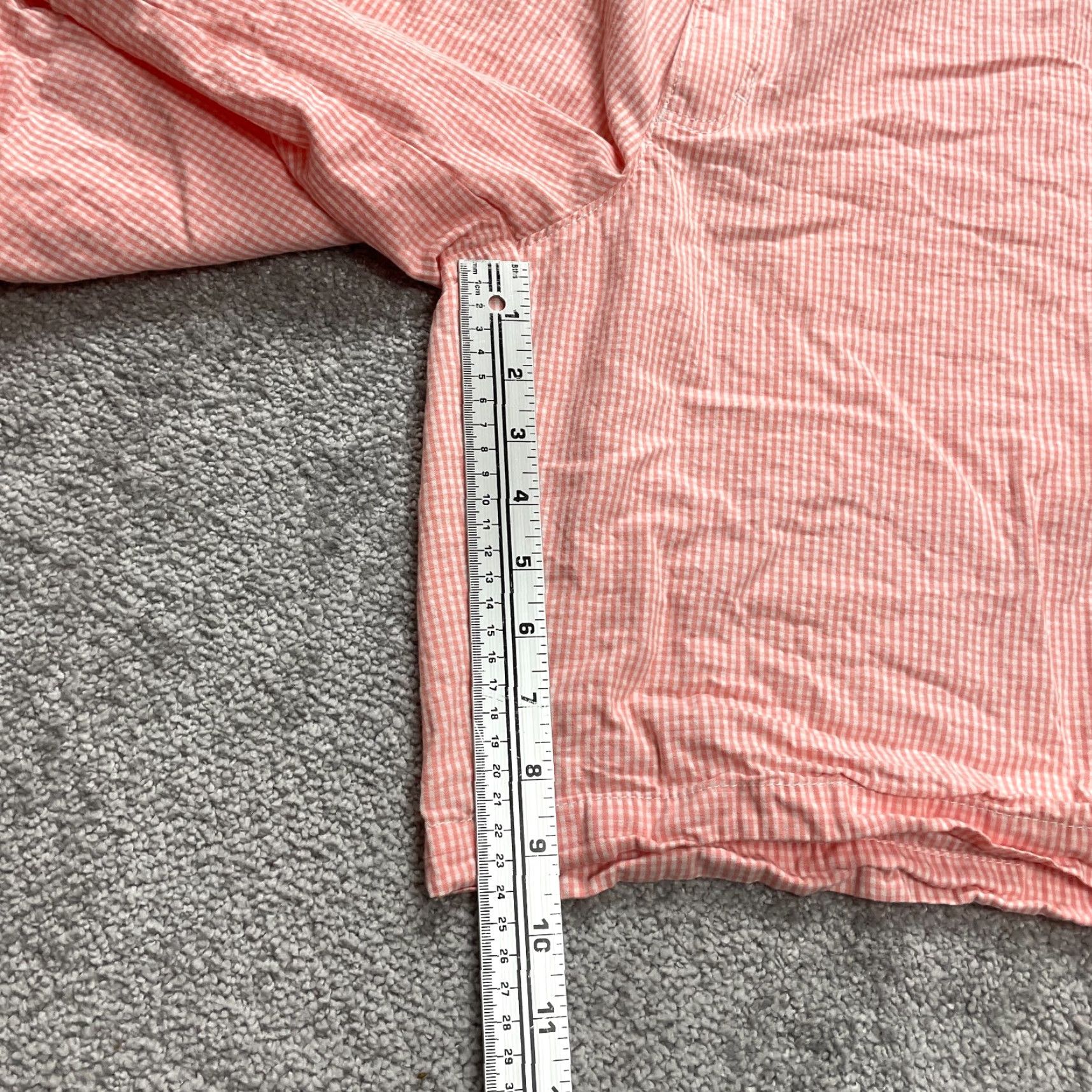 Vintage Columbia Shorts Mens 36x9 Chino Orange White Checkered Cotton PFG Super Bonehead Size US 36 / EU 52 - 7 Thumbnail