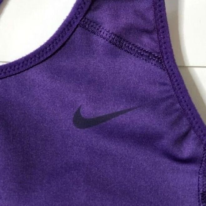 Nike Nike Womens Sports Bra Activewear Racerback Wireless Non Padded Purple M Size ONE SIZE - 3 Thumbnail