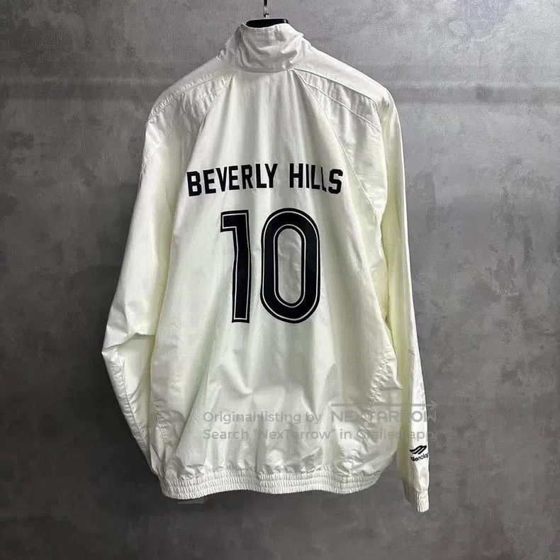 Balenciaga Balenciaga White Zip Collar Jacket. Size US XL / EU 56 / 4 - 2 Thumbnail