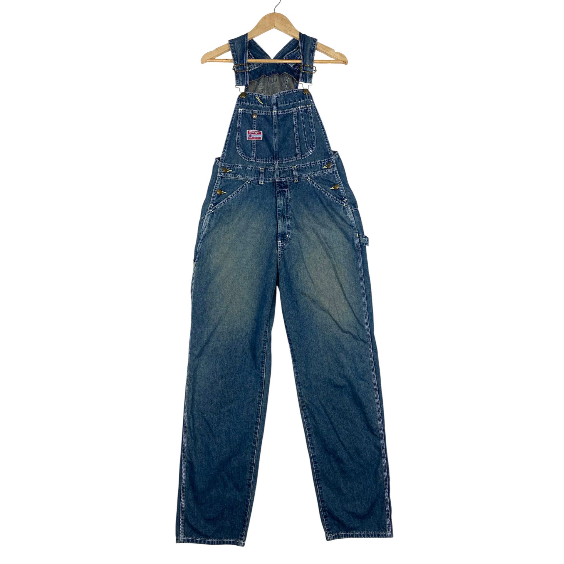 Wrangler 💥VINTAGE 70s WRANGLER BLUE BELL OVERALL DENIM WORKER Size US 31 - 1 Thumbnail