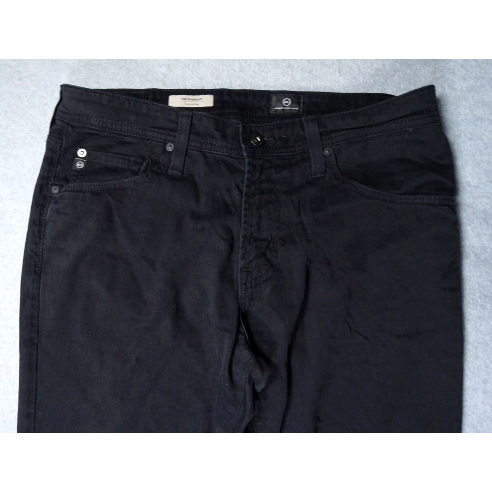 Vintage AG Adriano Goldschmied Pants Mens 32x32 Black Chino The Graduate Tailored Leg Adult Size US 32 / EU 48 - 2 Thumbnail