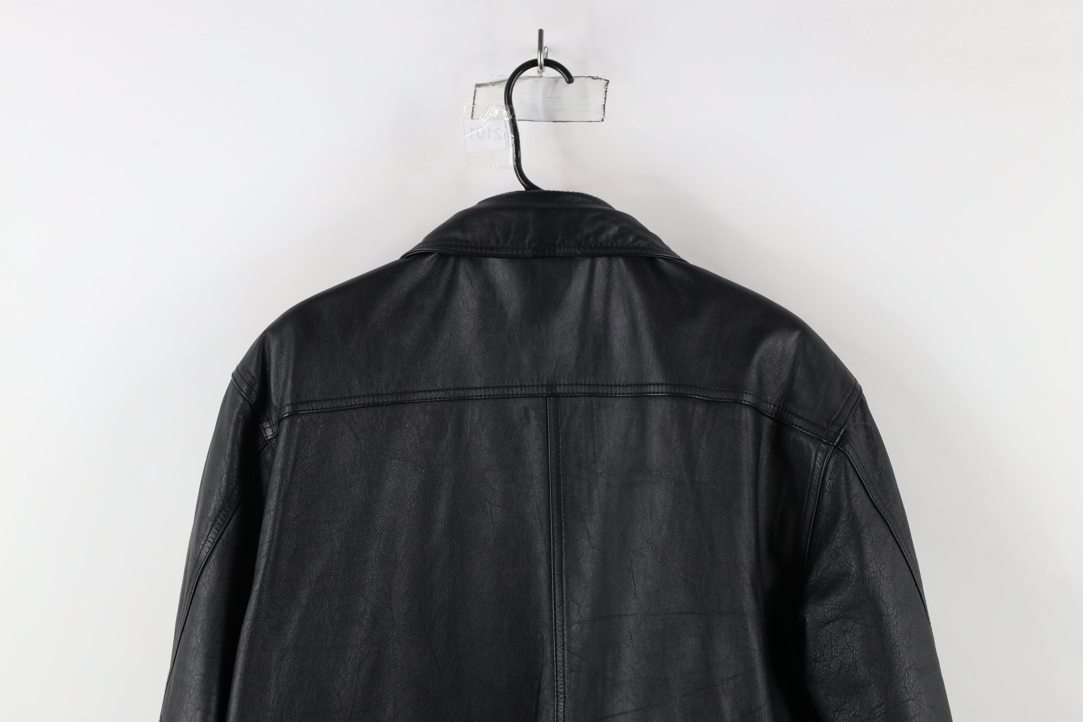 Vintage Vintage 90s Streetwear Leather Chore Barn Jacket Black Size US M / EU 48-50 / 2 - 14 Thumbnail