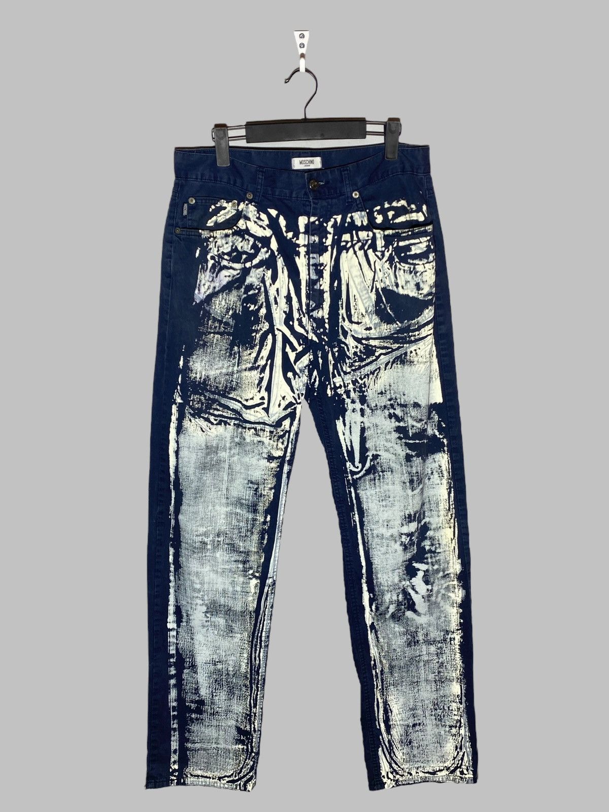 Moschino Moschino Jeans Graffiti Painted Rick Owens Style Avant Garde Size US 34 / EU 50 - 1 Thumbnail
