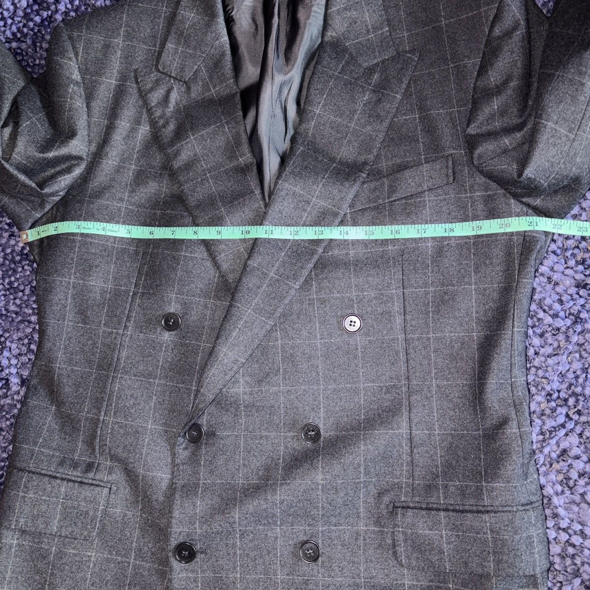 Huntsman Huntsman Savile Row Double Breasted Wool Check Blazer Jacket Size 44L - 5 Thumbnail