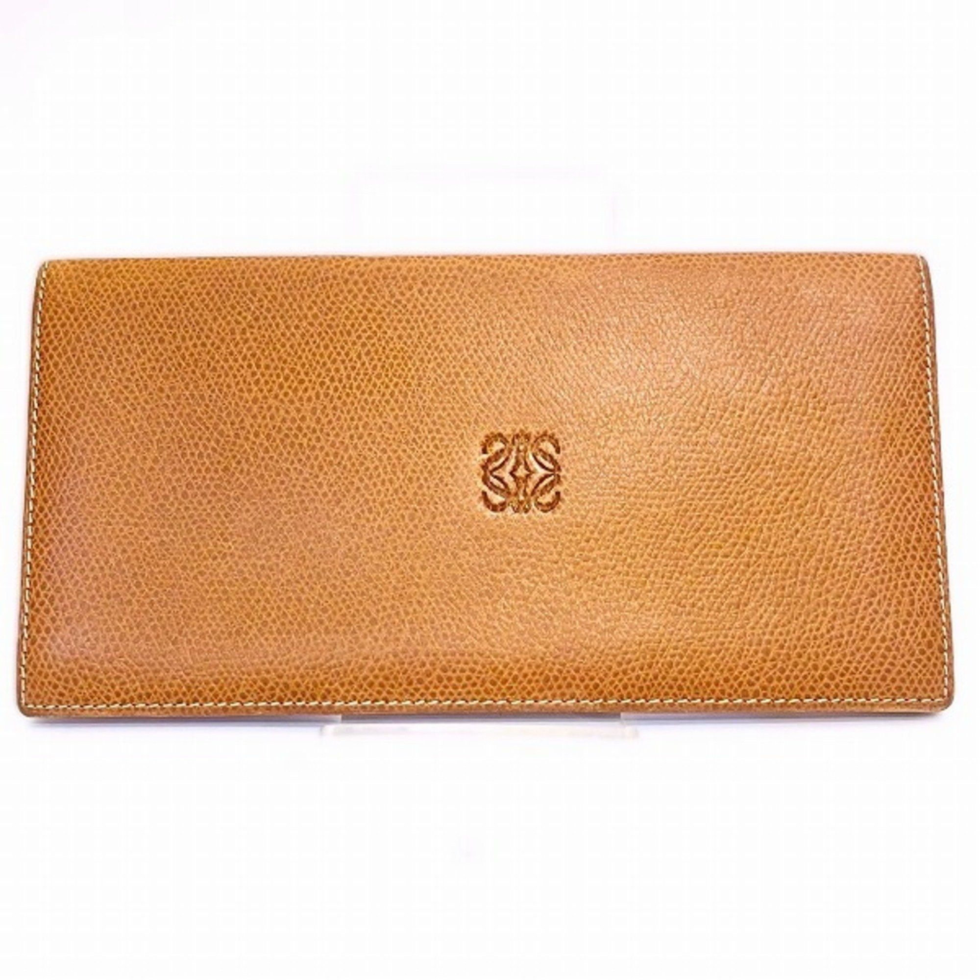 image of Loewe Anagram Billfold Long Wallet Bi-Fold Men's Women's in Brown