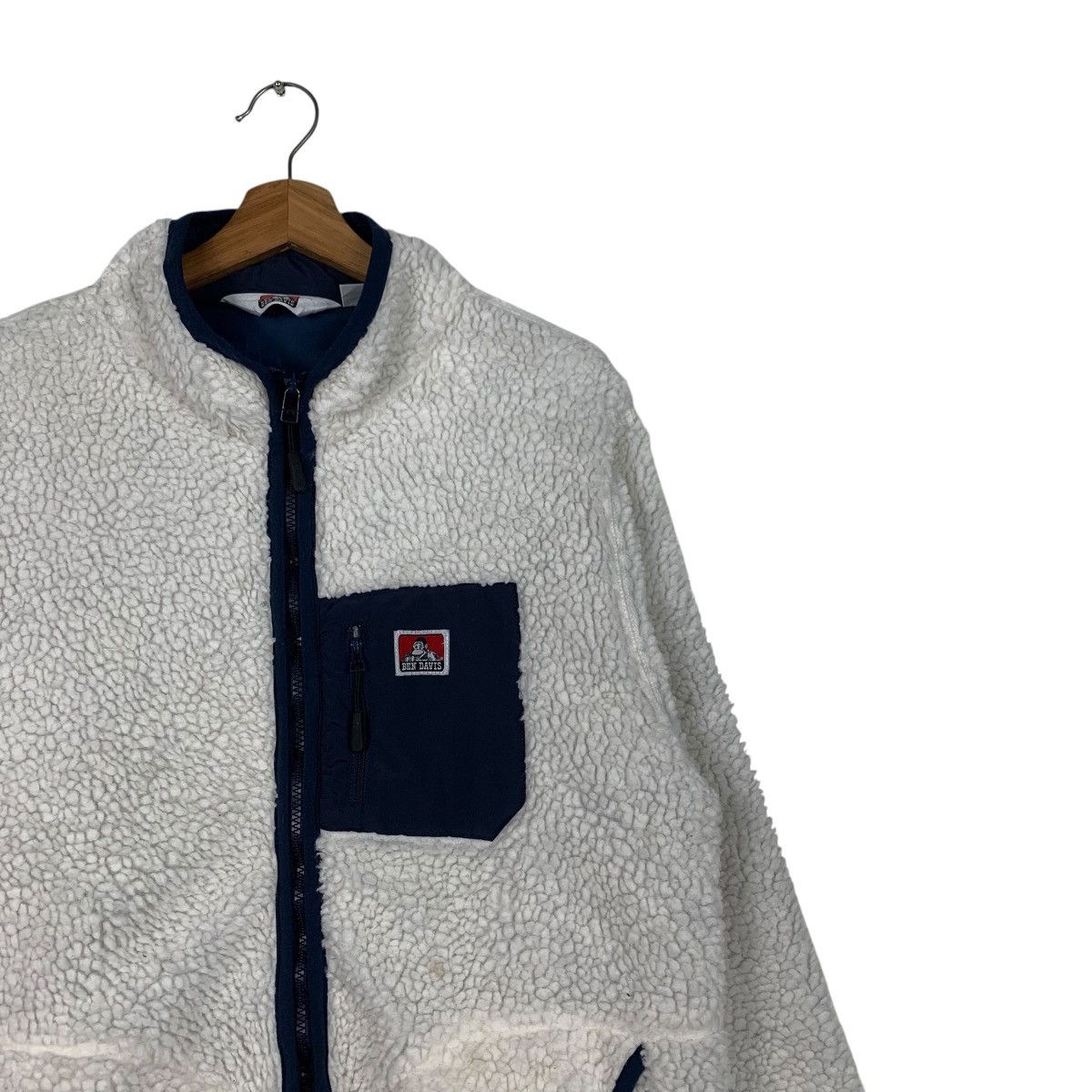 Ben Davis BEN DAVIS Deep Pile White Fleece Jacket #1998-C87 Size US L / EU 52-54 / 3 - 5 Thumbnail
