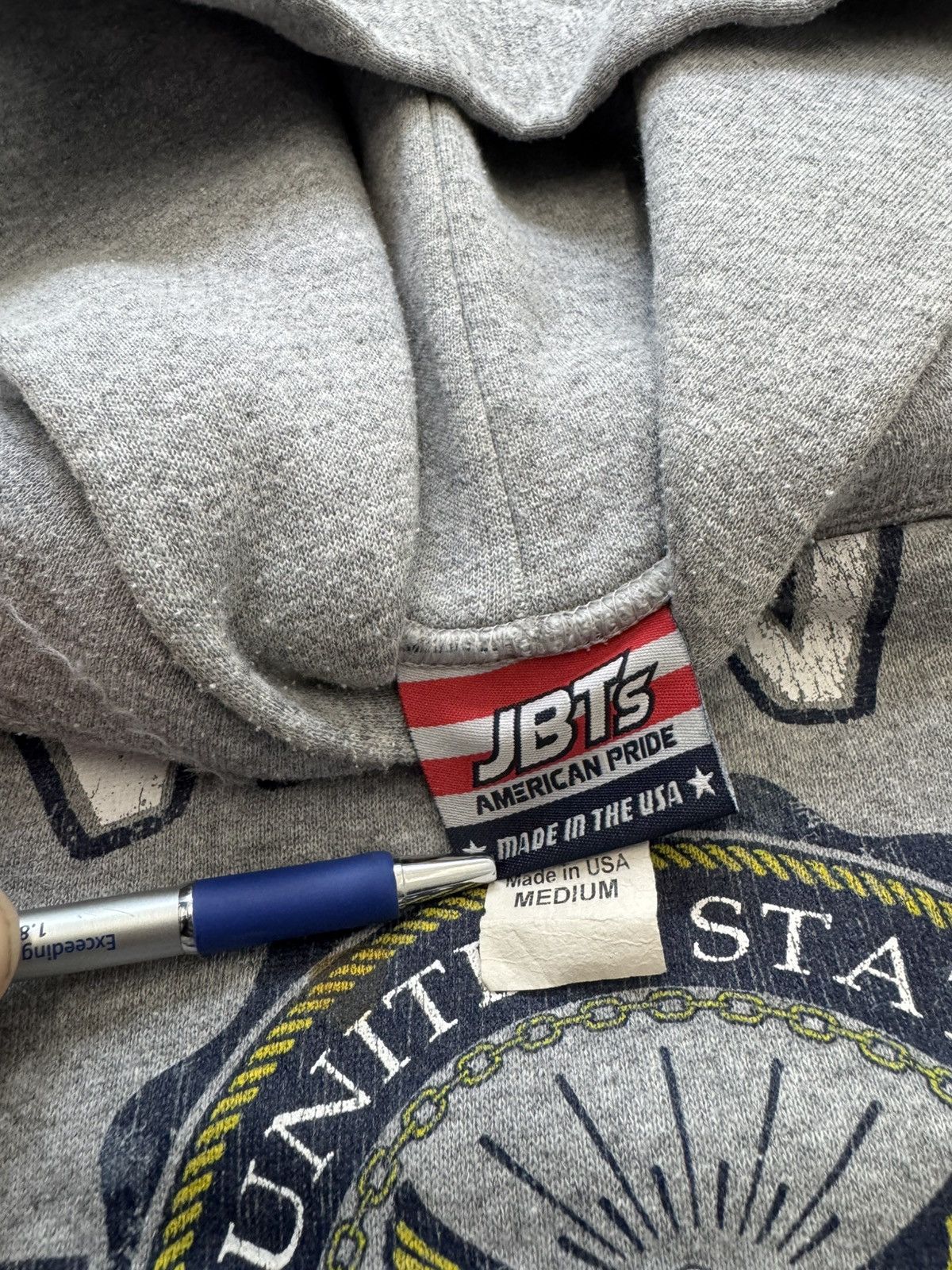 Vintage Vintage 90s Boxy Navy United States Hoodie Size US M / EU 48-50 / 2 - 4 Thumbnail