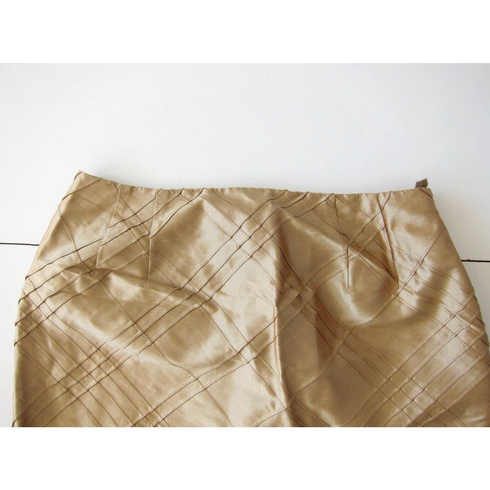 Talbots Talbots Skirt 6P 100% Silk Brown Knee Length Pencil Office Women Petite Brown Stitched Straight 6P Mens? Size 28" / US 6 / IT 42 - 7 Thumbnail