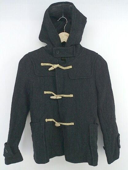 CABANE de ZUCCa ZUCCA Wool Blend Long Sleeve Duffle Coat S Charcoal Gray Size S / US 4 / IT 40 - 1 Thumbnail
