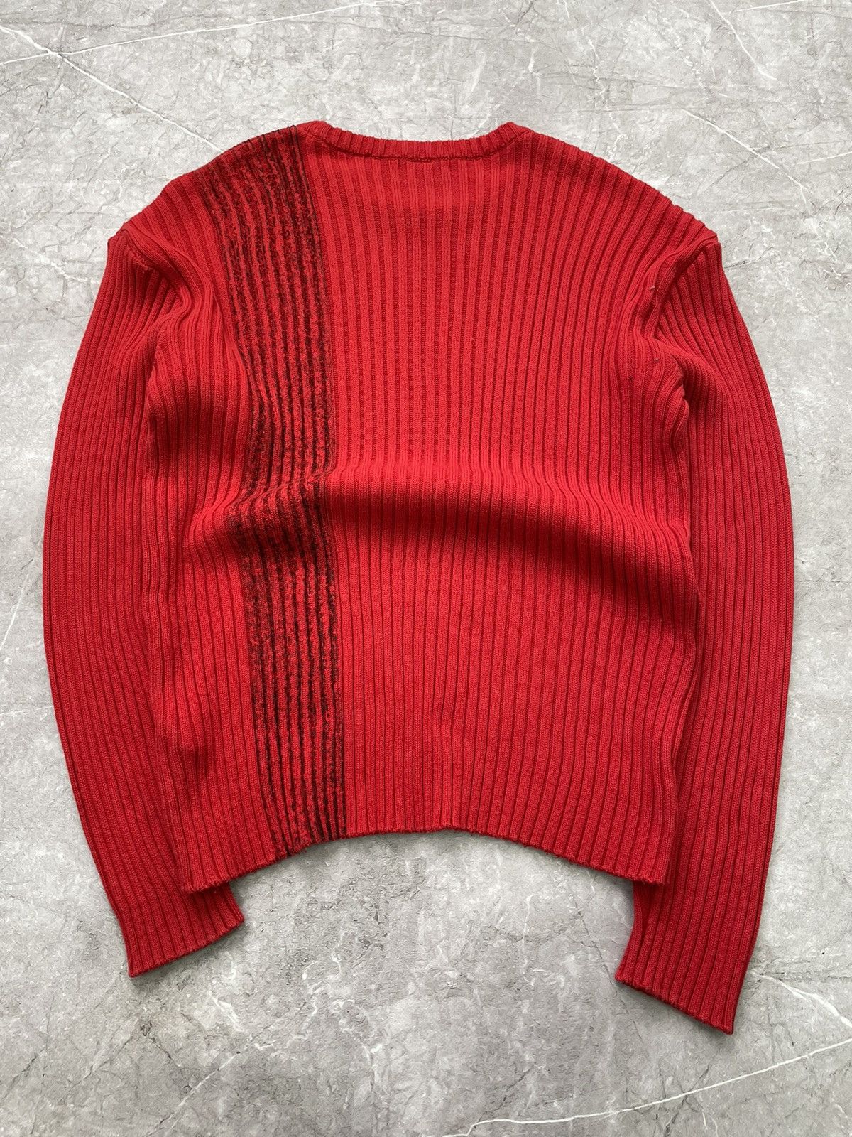 Hysteric Glamour × If Six Was Nine × Vintage Vintage Avant Garde Sweater zip striped ribbed Japanese y2k Size US L / EU 52-54 / 3 - 8 Thumbnail