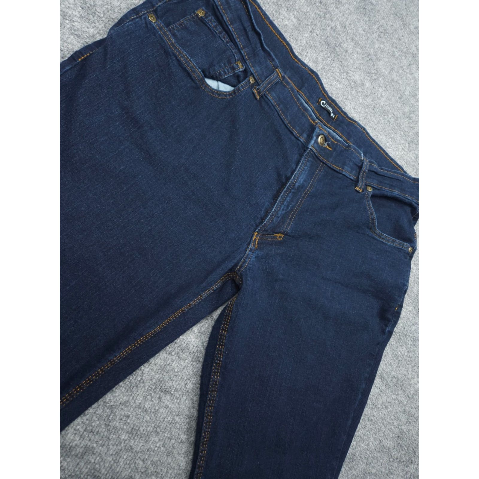 Vintage Origin Jeans Fighter Fit Mens 36x30 Jeans Athletic Stretch Denim USA 40x30 Tapered Regular Inseam 30 in Blue Cotton Polyester Size US 36 / EU 52 - 2 Thumbnail