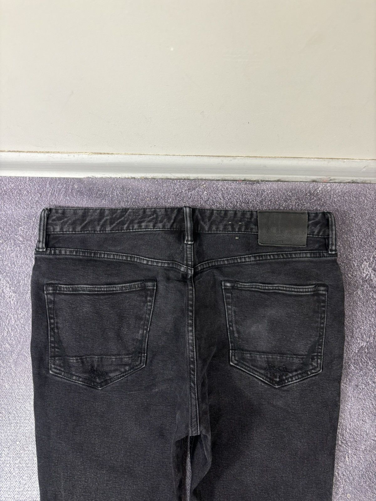 Allsaints AllSaints Cigarette Damaged Men’s Slim Tapered Denim Jeans Size US 33 - 17 Thumbnail