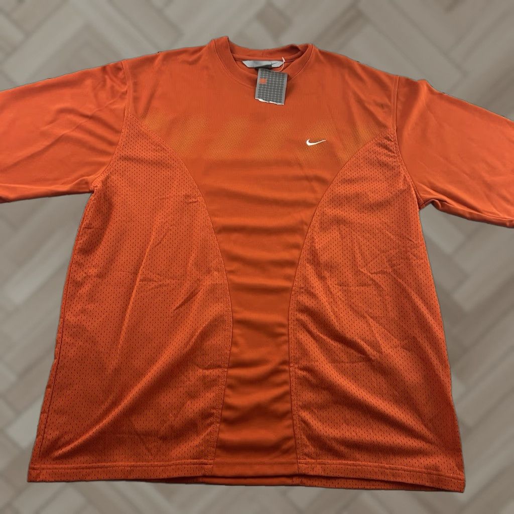 Nike VINTAGE Nike Short Sleeve Jersey Shirt Men's L Orange Jersey 90s Nike Shirt Mens L Orange Size US L / EU 52-54 / 3 - 1 Thumbnail
