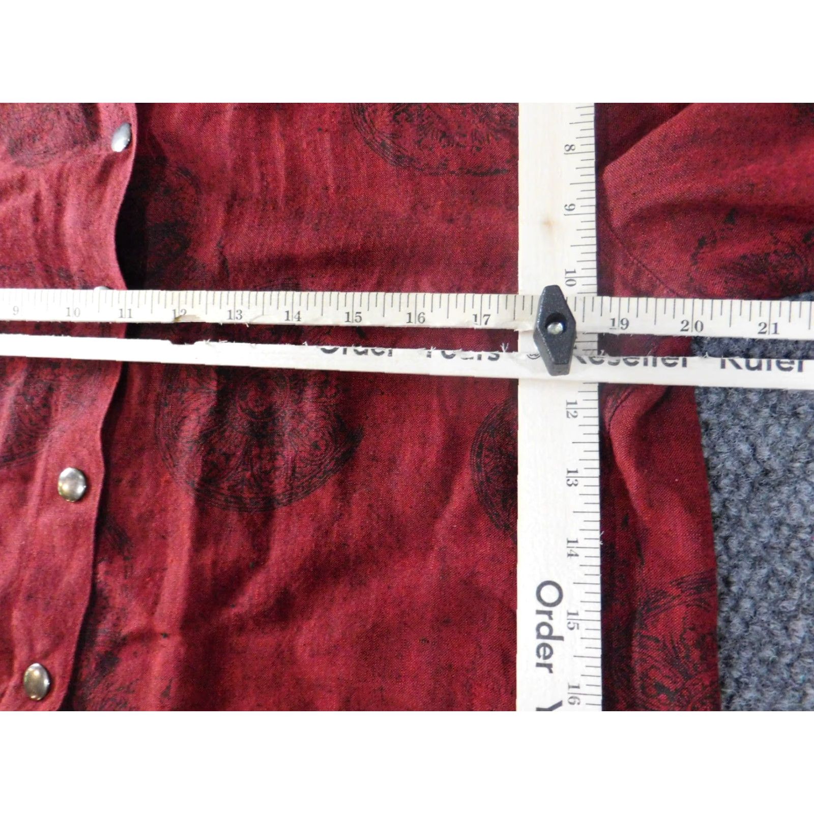 Vintage Chicos Blouse Shirt Womens Vintage? No Red Linen Knit Geometric Long Sleeve Collared Snap Button Collar Classic/Fitted Regular Size 1 Size XS / US 0-2 / IT 36-38 - 5 Thumbnail