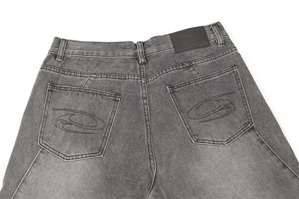 Japanese Brand × Jean Men's punk high street trend patchwork washed ripped jeans Size US 32 / EU 48 - 4 Thumbnail