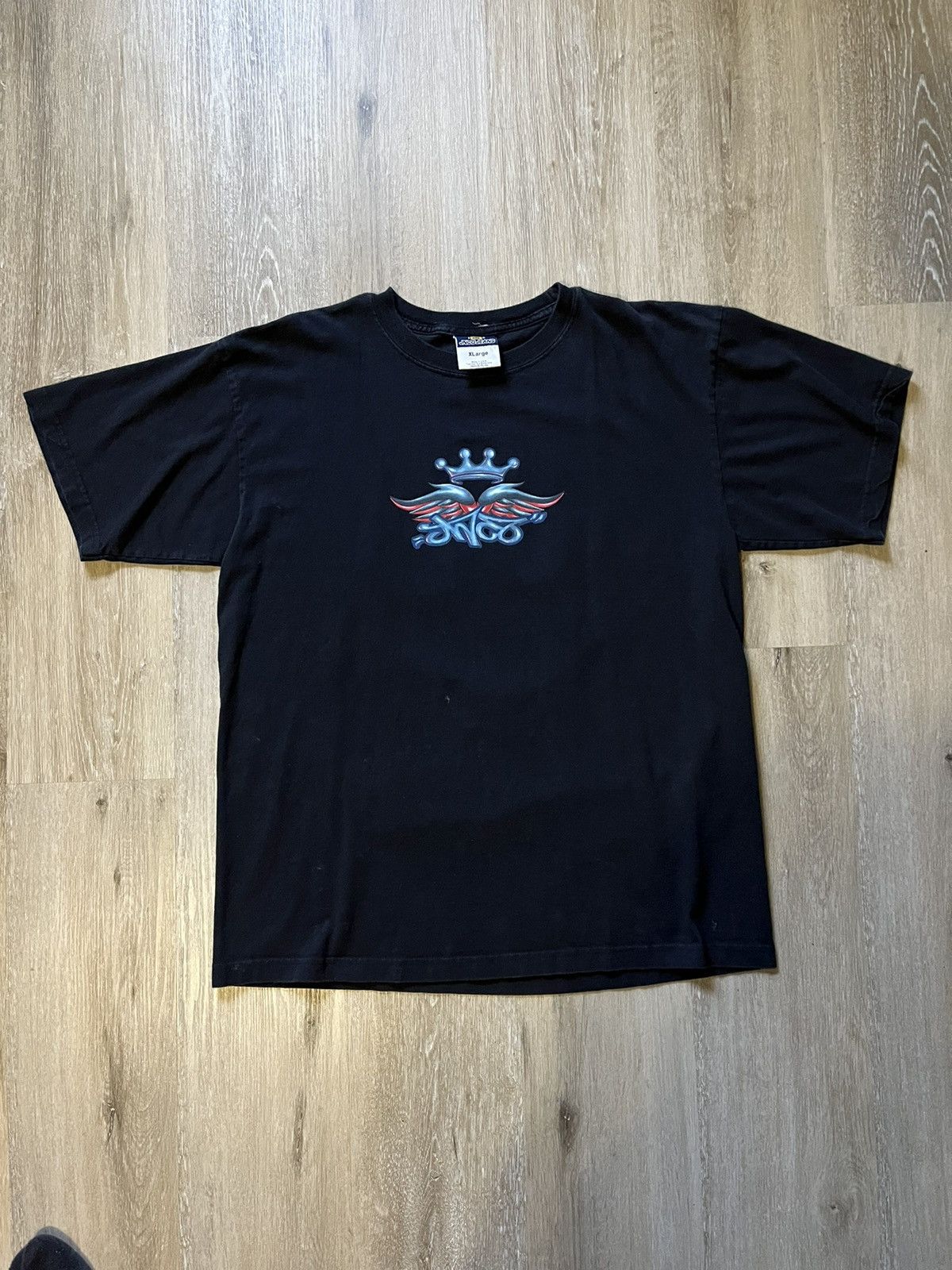 JNCO × Vintage JNCO Jeans Crown & Wings T-Shirt Size US XL / EU 56 / 4 - 3 Thumbnail