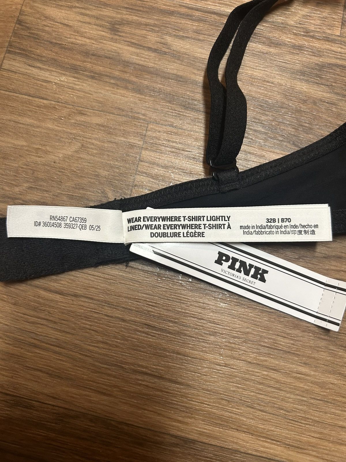 Pink 32B Victoria's Secret Pink black women's wear everywhere bra Size ONE SIZE - 9 Thumbnail