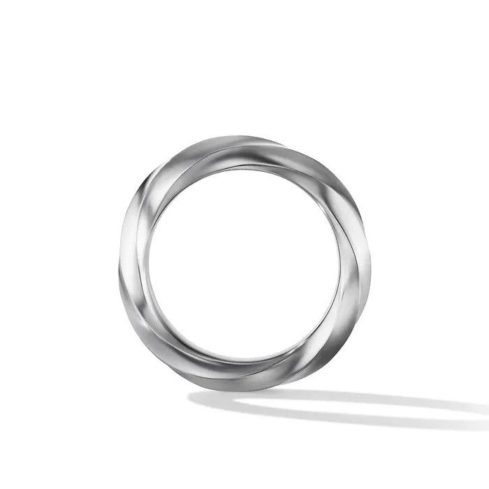 David Yurman o1s1wg111025 R17390 / Size 9 /Cable Edge Band Ring in Silver Size ONE SIZE - 2 Thumbnail