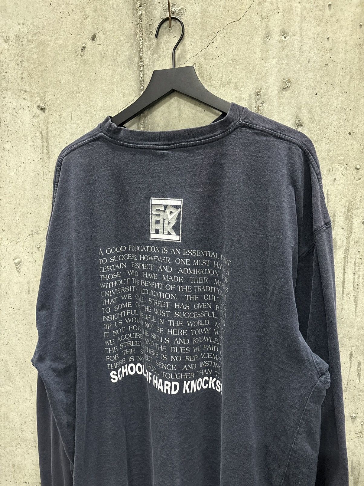 Vintage Vintage School Of Hard Knocks Shirt Faded Distress Grunge Size US XXL / EU 58 / 5 - 5 Thumbnail