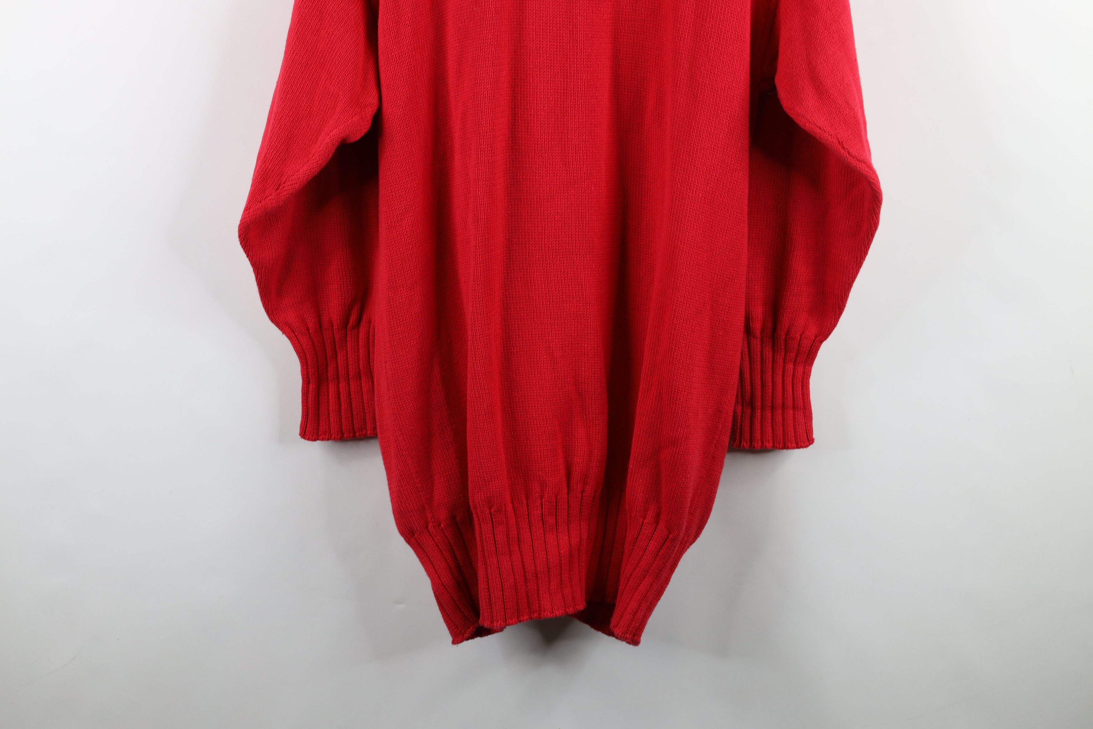 Vintage Vintage 90s Streetwear Oversized Knit Cardigan Sweater Red Size M / US 6-8 / IT 42-44 - 11 Thumbnail