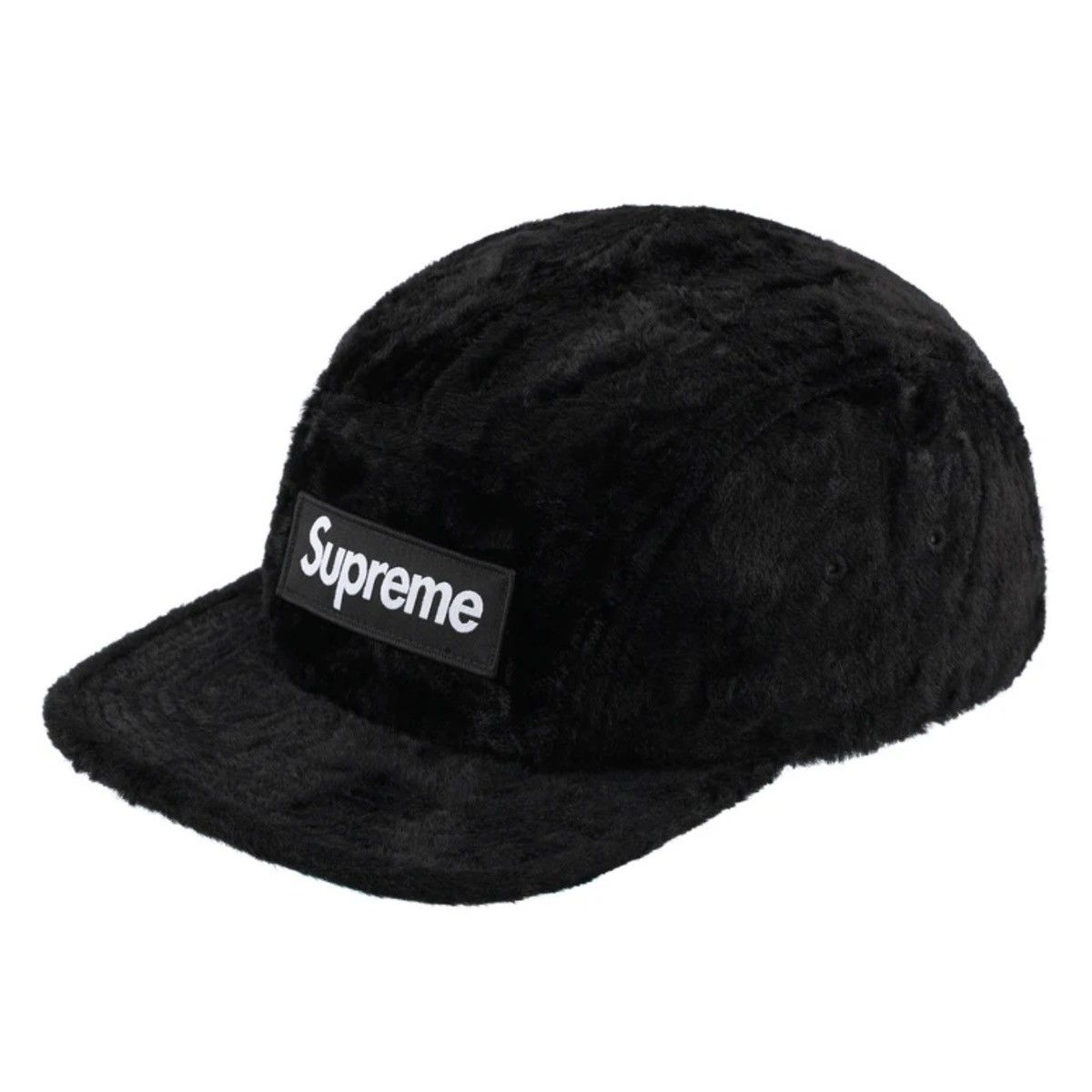 GOODENOUGH × Supreme 2025 S/S CRUSHED RAYON PILE CAMP CAP (BLACK) Size ONE SIZE - 1 Thumbnail