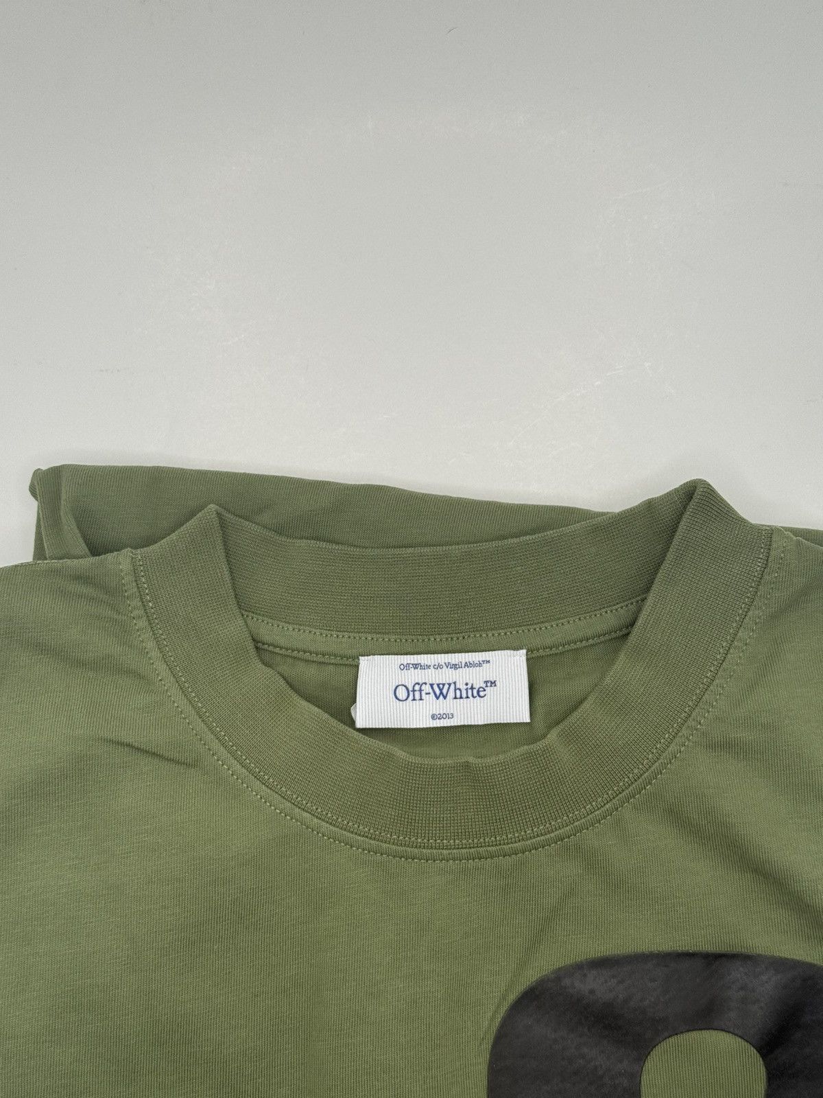 Off-White Off-White Men's Shared Logo Tee Olive XS Size US XS / EU 42 / 0 - 3 Thumbnail