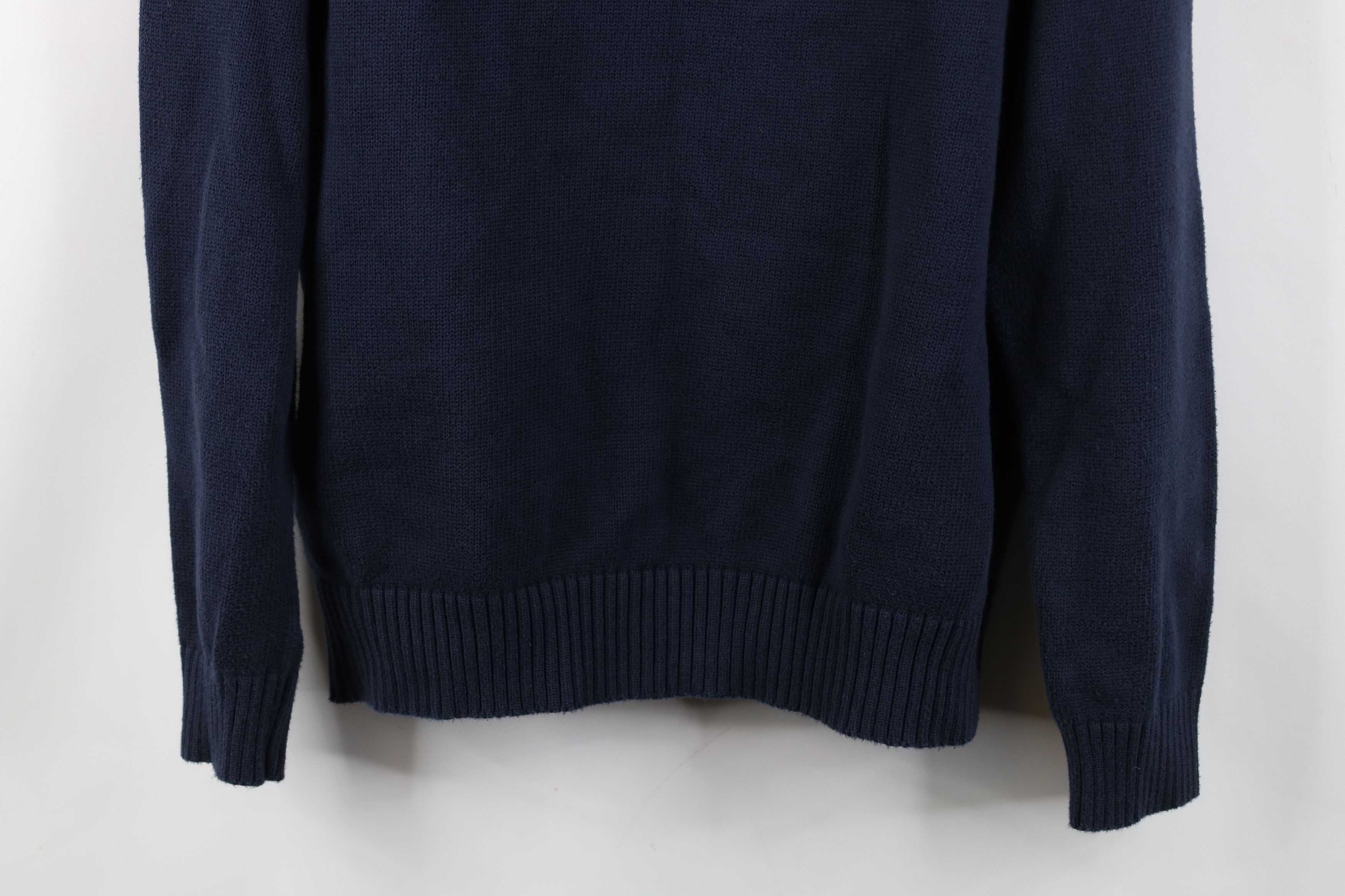 Ralph Lauren Vintage Ralph Lauren Ribbed Knit 1/4 Half Zip Sweater Blue Size US XXL / EU 58 / 5 - 13 Thumbnail
