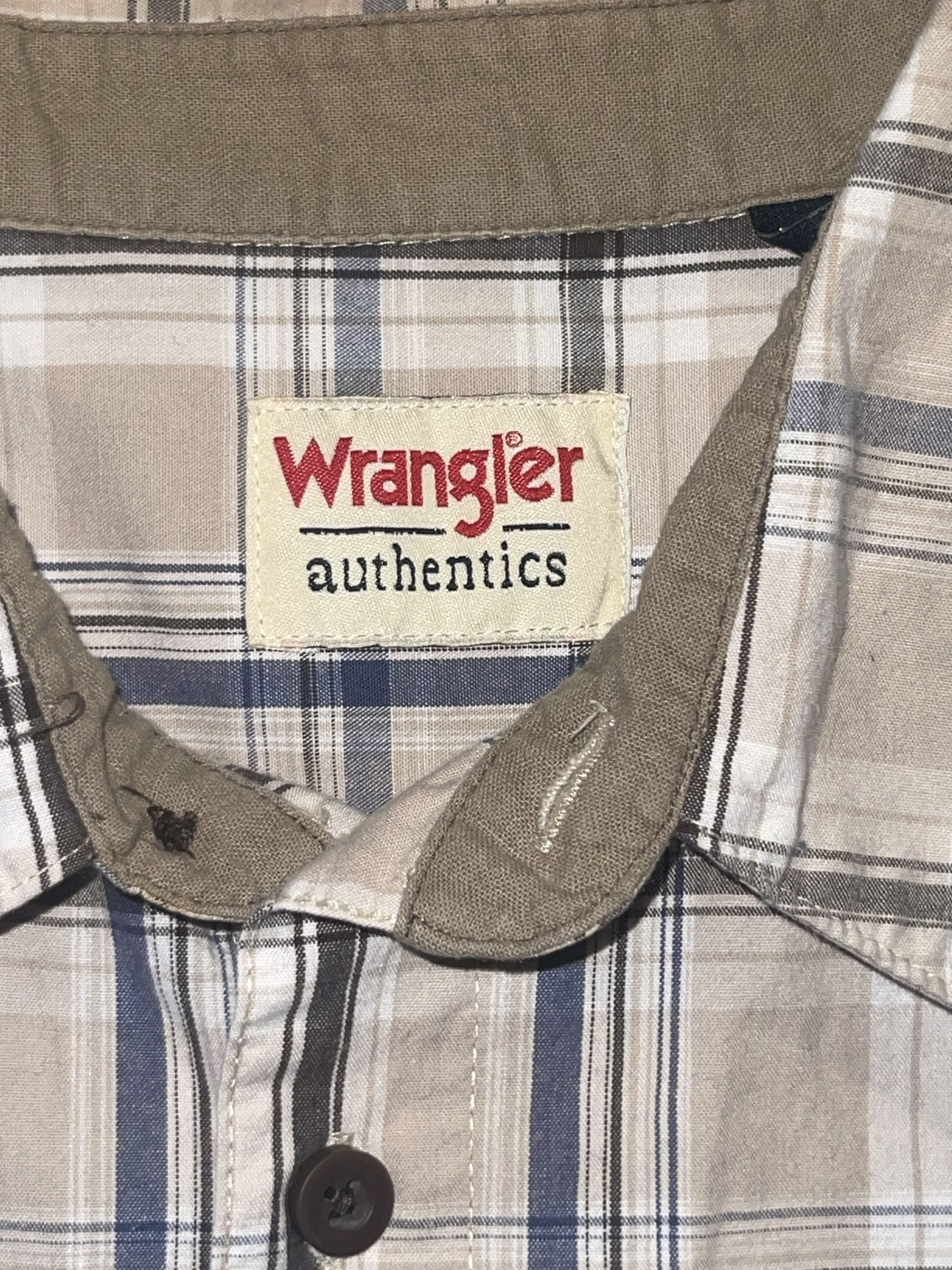 Wrangler Vintage Wrangler Authentic Button up Plaid Short Sleeve Size US XXL / EU 58 / 5 - 5 Thumbnail