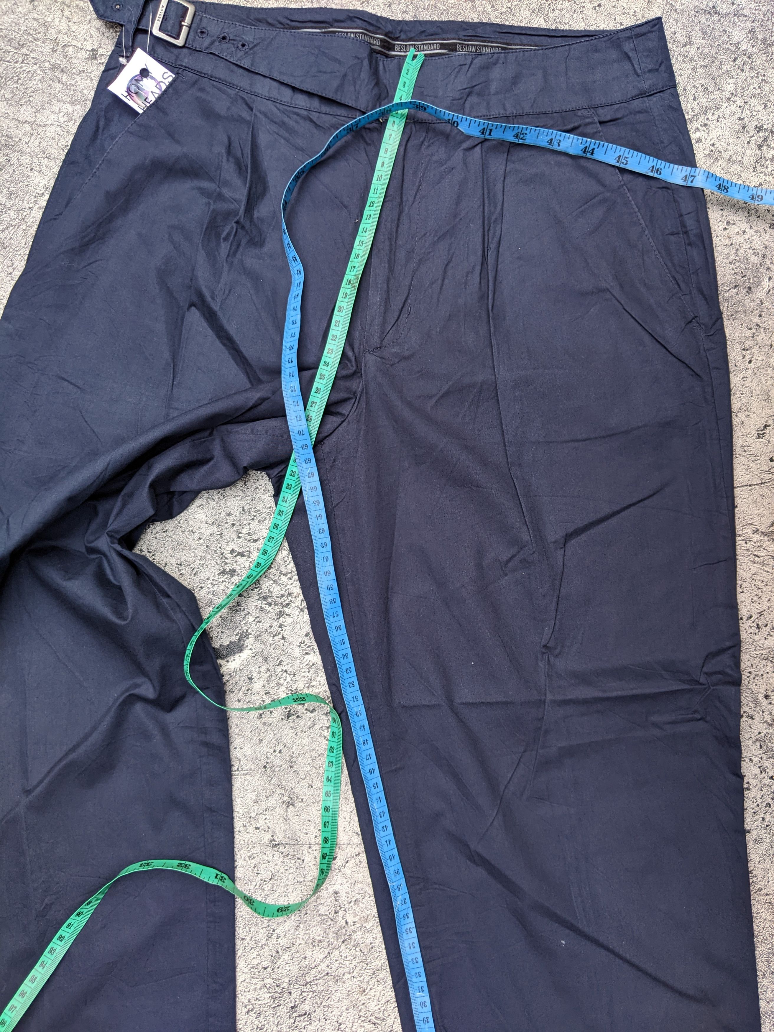 Japanese Brand Beslow Standard Gurkha Ankle Pants Navy 🔵 Size US 30 / EU 46 - 7 Thumbnail