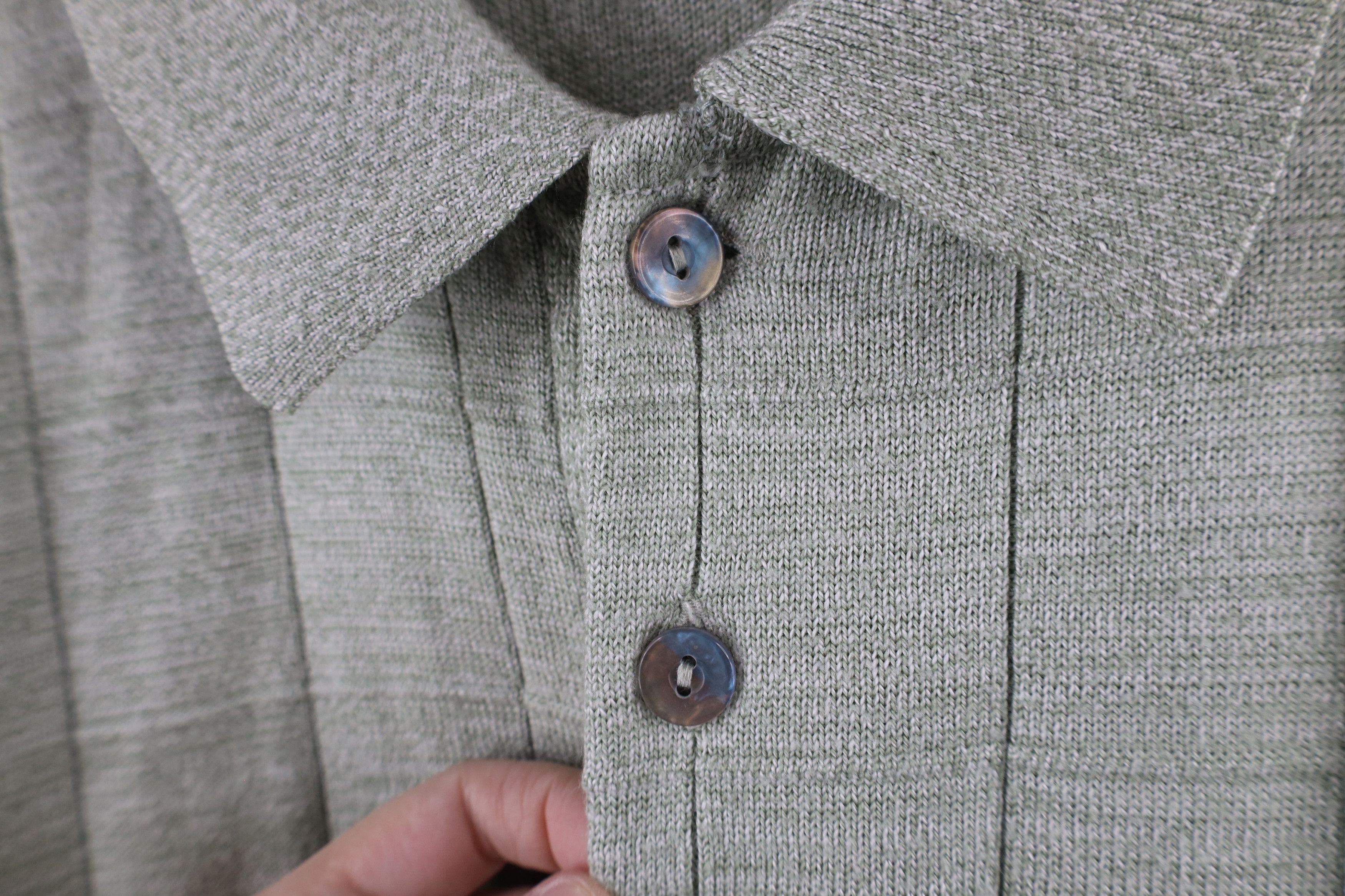 Vintage Vintage 90s Streetwear Knit Collared Golf Polo Shirt Green Size US L / EU 52-54 / 3 - 4 Thumbnail