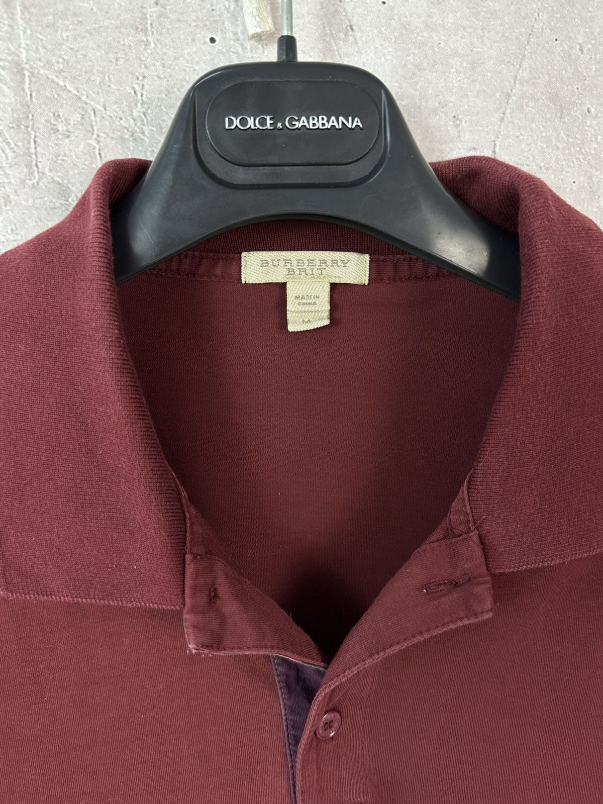 Burberry Vintage Burberry Brit Burgundy Cotton Polo Size US M / EU 48-50 / 2 - 4 Thumbnail