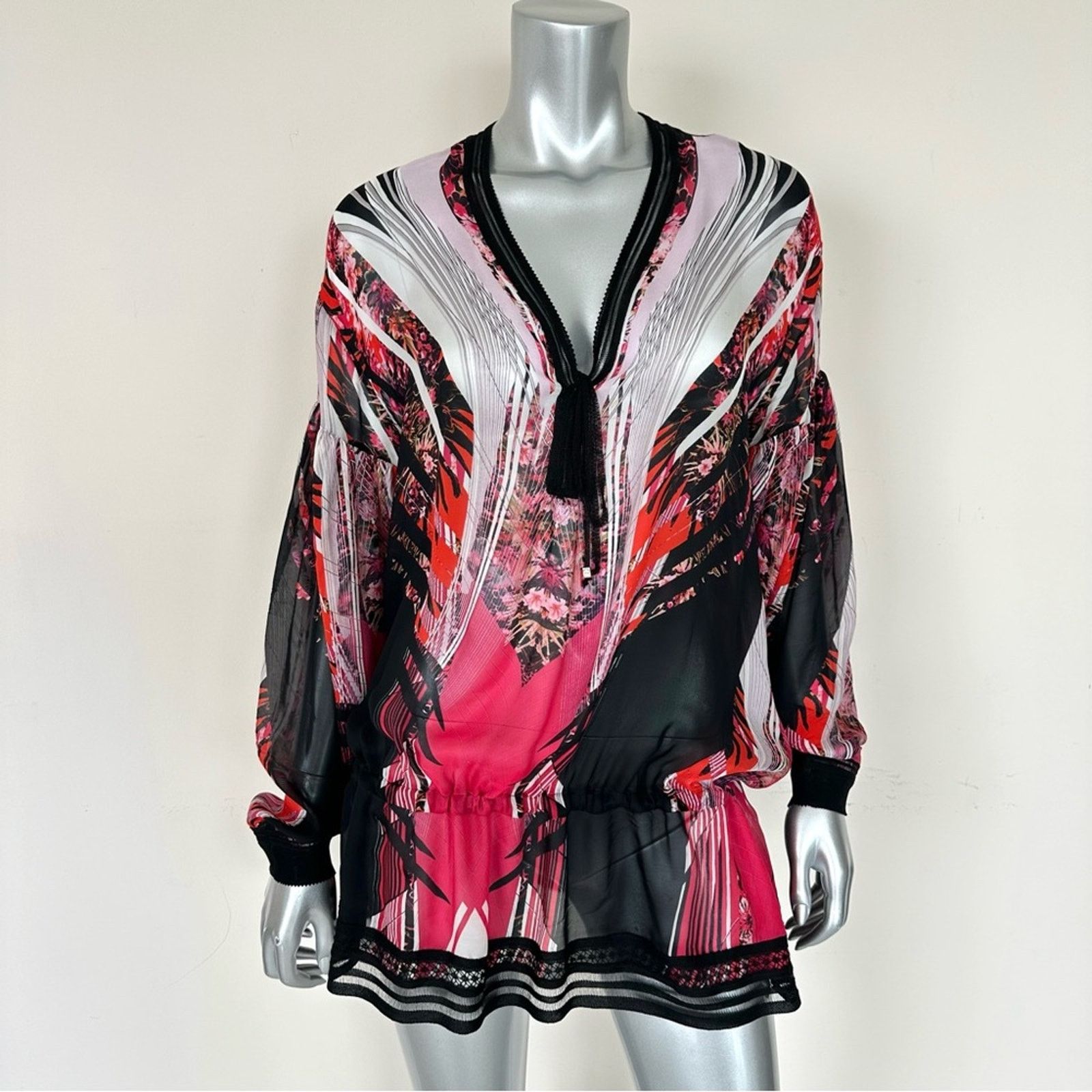 Roberto Cavalli Roberto Cavalli silk blouse size 46IT or 10 US Authentic Size L / US 10 / IT 46 - 1 Thumbnail