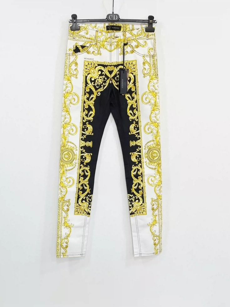 Versace Versace Baroque print stretch jeans Size US 30 / EU 46 - 1 Thumbnail