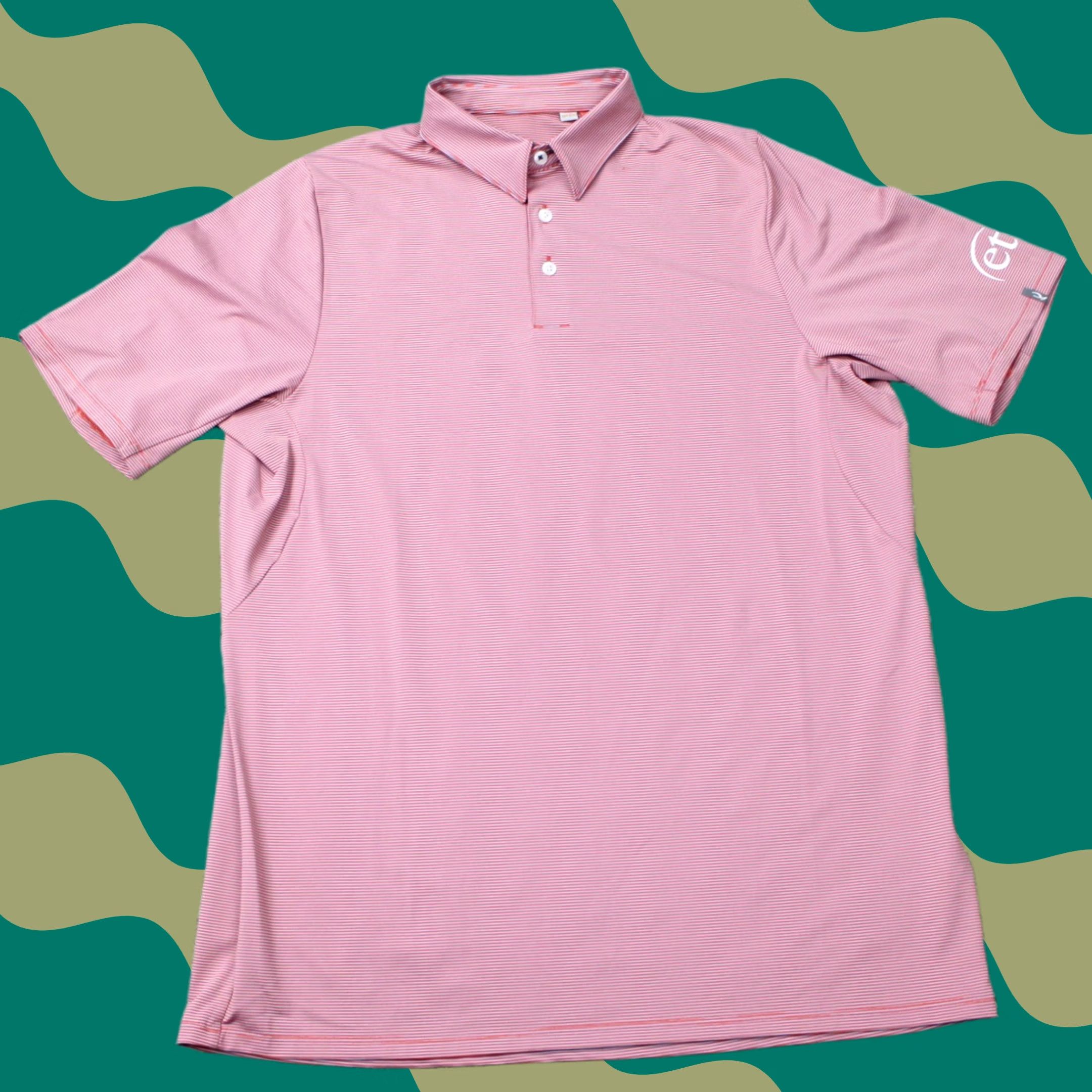 KJUS Kjus Polo Shirt Men M Orange Stripe Short Sleeve Logo on Left Sleeve Golf Regular Fit 50/US Medium Size US M / EU 48-50 / 2 - 1 Thumbnail